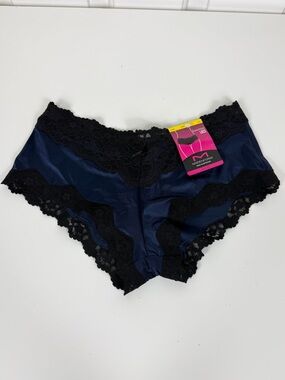Nwt MAIDENFORM 40823 Luxurious Scalloped Lace Cheeky Hipster Panty Black M 6